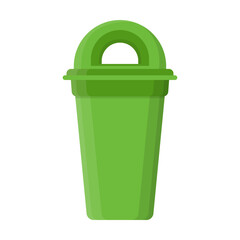 Dustbin for office or home vector illustration. Cartoon drawing of closed trash bins or wastebaskets, baskets for trash bags. Interior, garbage concept