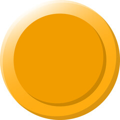 Yellow circle button, round sign