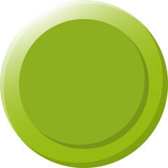Green circle button, round sign
