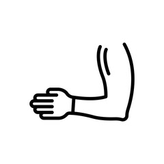 Obraz premium Back line icon for arms