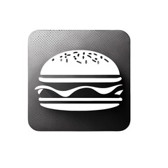Logo icon of a hamburger on plate