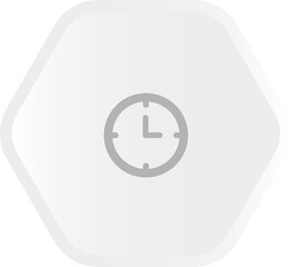 Obraz premium Clock icon on hexagon button