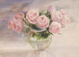 Bouquet of pink roses