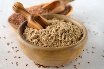 Alternative dietary flaxseed flour