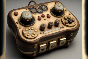 Console Controller, Gamepad, Generative AI, Illustration