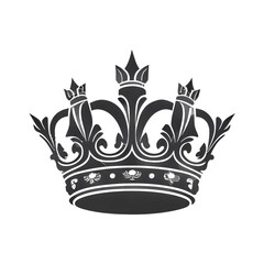 Royal crown icon isolated from background.