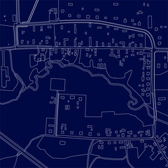 Abstract map. Urban city top view. Vector blueprint.