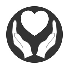 Simple illustration of heart icon for St. Valentines Day