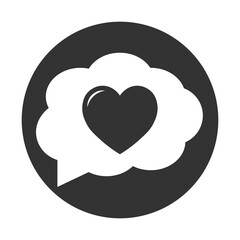 Simple illustration of heart icon for St. Valentines Day