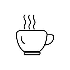 Coffee cup icon illustration. drink. icon related to lifestyle. line icon style. Simple vector design editable