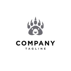 Bear Paw Vector logo icon vector Template