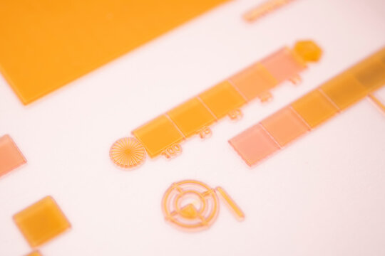 Polymer flexo printing plate close-up    