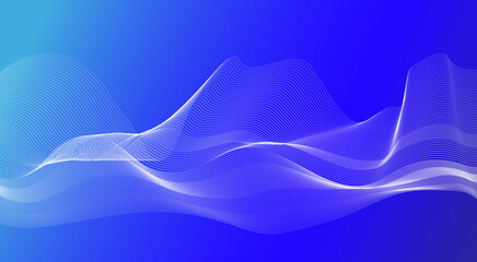 Abstract background, parallel lines, gradient.
Wave line background with smooth shape. Beautiful wavy line on a gradient background. Horizontal banner template. Abstract futuristic template.
