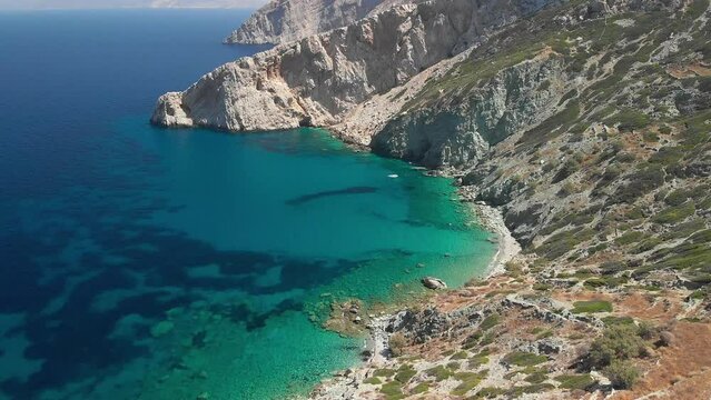 Vorina beach of Folegandros island, Greece