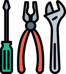 repairing tools Vector Icon
