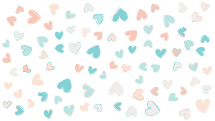 Fototapeta na wymiar Cute love valentines pattern background