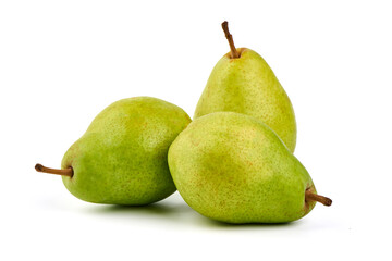 Juicy fresh ripe Williams pears, isolated on a white background.
