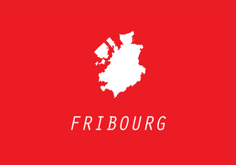 Fribourg map Switzerland canton region