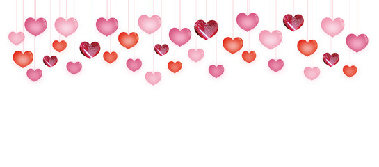 バレンタイン　ピンクのチョコとハート柄