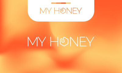 illustration vector graphic logo designs. typography logotype my honey