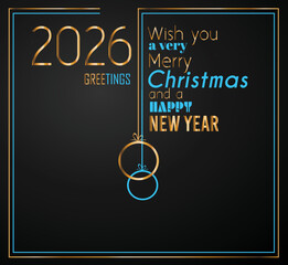 Wish you a very merry christmas and a happy new year 2026 Greetings