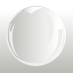 glass transparent decorative ball element for design on white background