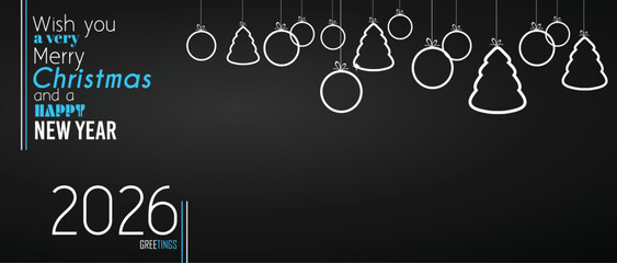 Wish you a very merry christmas and a happy new year 2026 Greetings © Ali Selmi