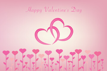 Valentines background with hearts - vector illustration. Hearts set for design.