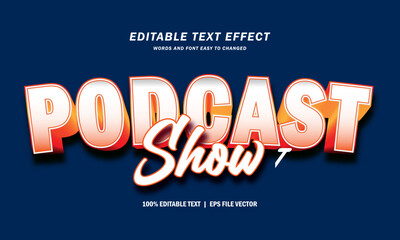 podcast show text style effect