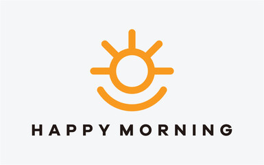 LOGO SMILE HAPPY AND SUN MORNING LINE