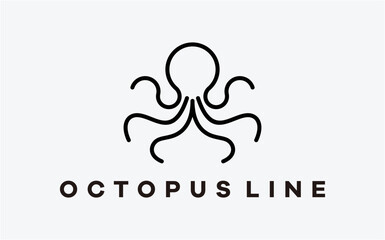 LOGO CREATIVE OCTOPUS LINE SIMPLE