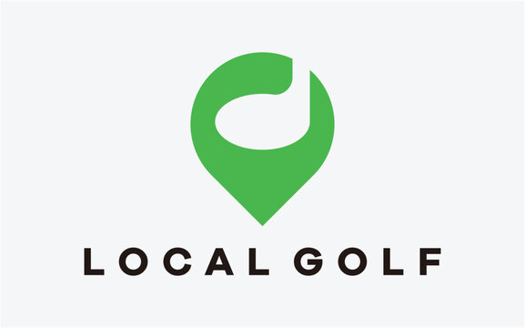 LOGO LOCAL AND GOLF NEGATIVE SPACE SIMPLE