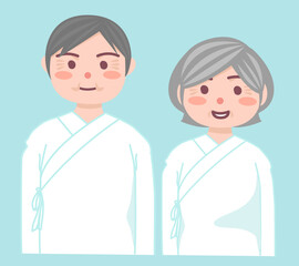 年配の男女の患者さん