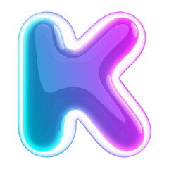 3D Letter K Gradient With Generative AI
