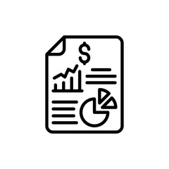 Financial Data icon in vector. Logotype