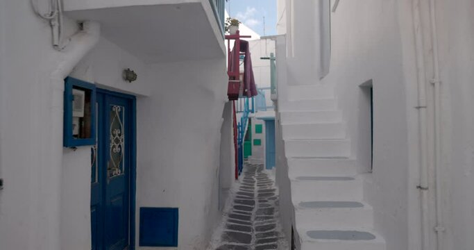 The streets of little Venice in Mykonos