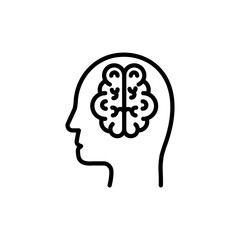 Thinking icon in vector. Logotype