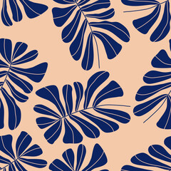 Trendy vintage minimalist seamless botanical pattern background - 562067377