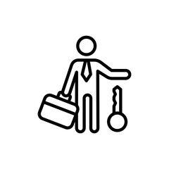 Key Person icon in vector. Logotype