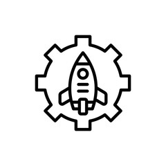 Launch Optimization icon in vector. Logotype