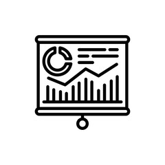Statistics icon in vector. Logotype