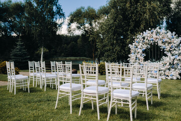 A place for a wedding ceremony in nature, beautiful wedding decor