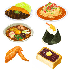 名古屋めし　イラストセット　２