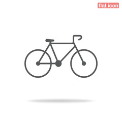 Simple bike icon. Minimalism, vector illustration. Silhouette icon.
