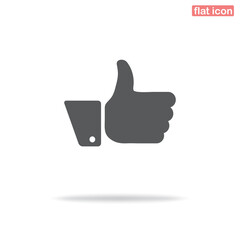Simple like icon. Minimalism, vector illustration. Silhouette icon.
