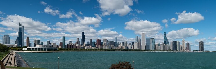 Panoramic landscape of the city of Chicago