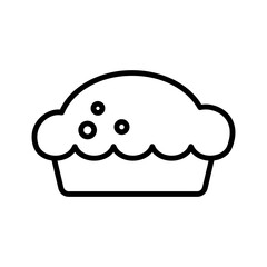 Pie holiday icon. Thanksgiving Day. Pictogram isolated on white background.