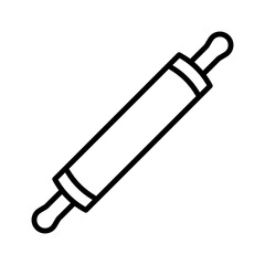 Rolling pin icon. Pictogram isolated on white background.