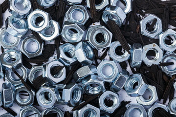 top view of Hexagon steel nuts