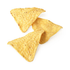 Group of triangle corn chips